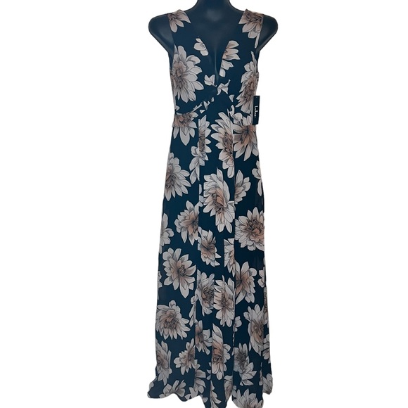 NWT! LULUS SERENE DREAMS BLACK FLORAL MAXI DRESS - Picture 2 of 10